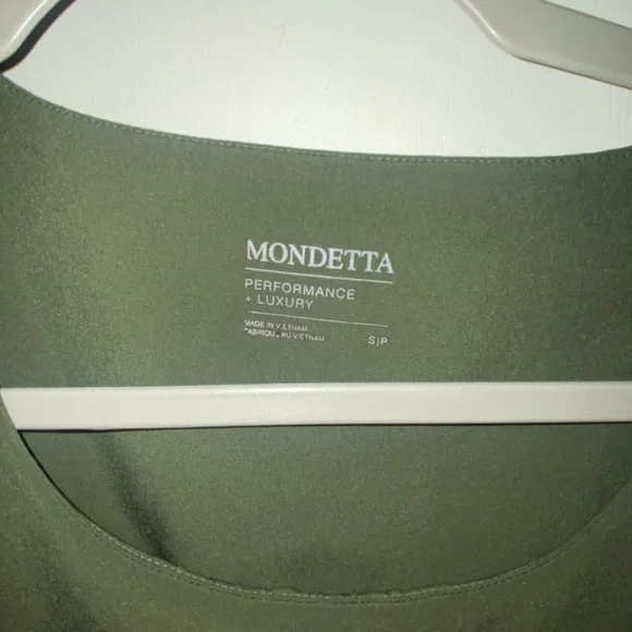 Mondetta Performance + Luxury S Military Green Tie Waist Pocket Dress - Picture 4 of 4